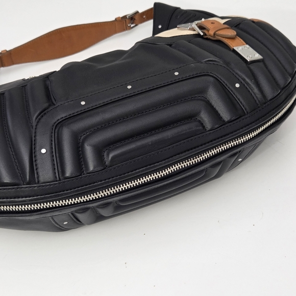 RARE LAUREN RALPH LAUREN QUILTED BIKER STYLE HOBO BAG - Picture 8 of 8